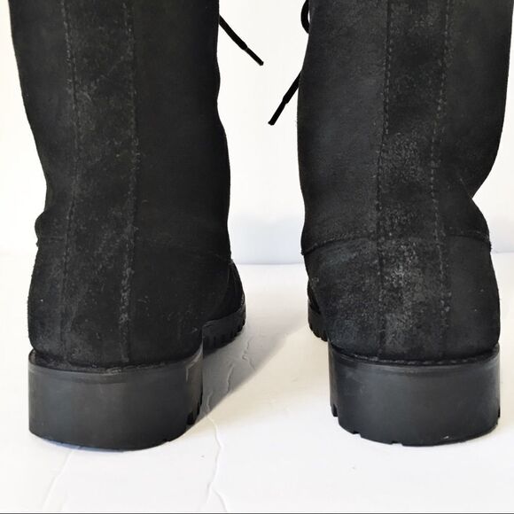 Lauren Ralph Lauren Shearling Cuffed Combat Boots - Picture 7 of 13